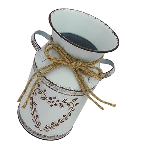 Ciieeo Jarrón Vintage de Metal para Flores Secas Decorativo y para Arreglos Hogar y Oficina