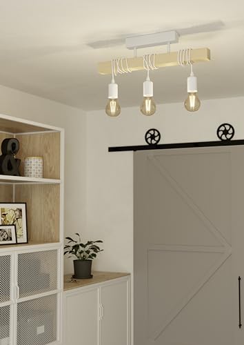 EGLO Ceiling Light Fitting Townshend, 3-Light Vintage Ceiling lamp in Industrial Design - Image 2