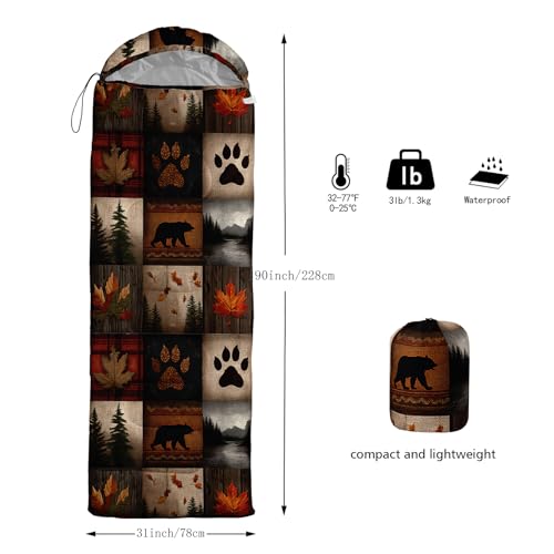 Image of QOOMO Camping Sleeping Bags,3 Season Warm & Cool Weather,Lightweight,Waterproof Sleeping Bags for Adults & Kids,Traveling,and Outdoors,Camping Gear Equipment