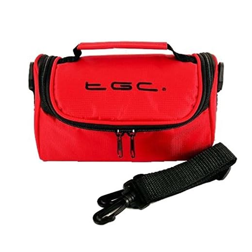 TGC ® Crimson röd resväska fodral kompatibel med Nintendo DS Lite konsol