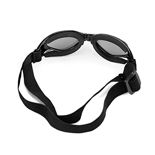 Vevins Dog Goggles Sunglasses For Middle & Large Dog, Uv Protective Foldable Pet Sunglasses Adjustable Waterproof Eyewear(Black) #TOP6