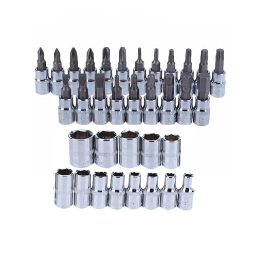 Kit de herramientas para reparación de autos 46 piezas negro miniatura 5