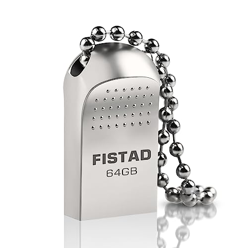 Memoria USB 64GB Mini Pen Drive 64GB Flash Drive USB 2.0 Impermeable Memory Stick para PC, Laptop etc (Silver)