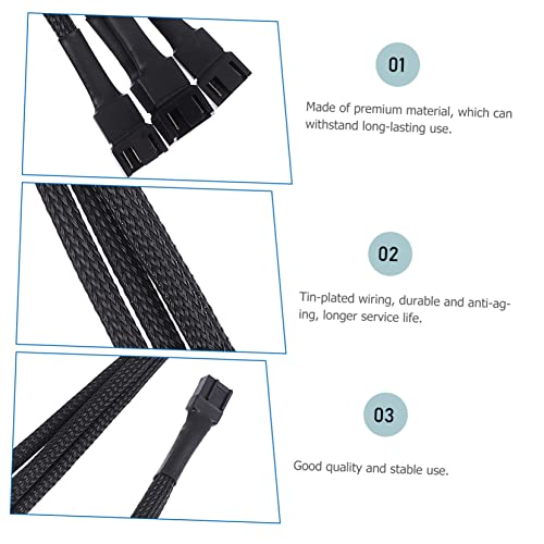 Cable de extensión para ventilador de PC de 4 vías con conector macho y hembra de PVC 5