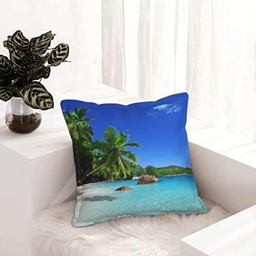 Housse de coussin similicuir lavable imprimé tropical - 7
