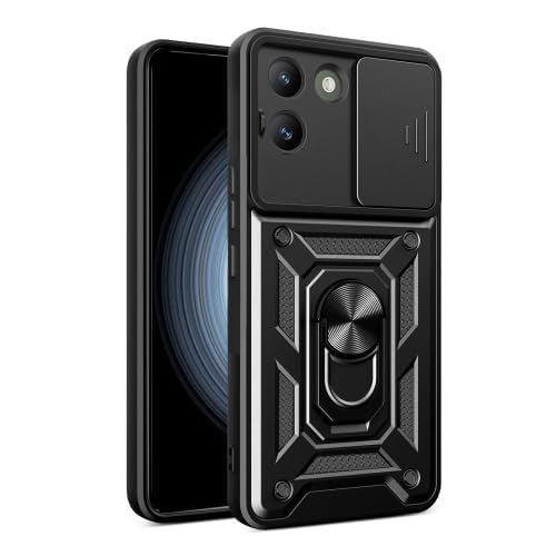 SkyTree vivo Y200 Pro 5G, Robotic Sliding Camera Window Shock Proof Thunder Case, Dual Layer Hybrid Armor Back Cover Case with Kickstand for vivo Y200 Pro 5G - Black (B0D92CXMNT) Amazon Price History, Amazon Price Tracker
