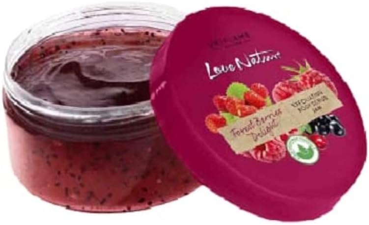 Oriflame LOVE NATURE Forest Berries Delight Exfoliating Body Scrub Jam 200G