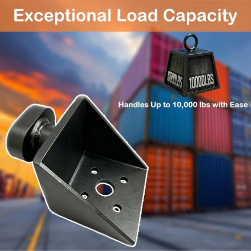6 Pack Heavy Duty Triangular Container Side Twist Lock Tie-Down & Ground Anchors, Hot-Dipped Galvanized & Alloy Steel w/Full Bevel, Secure Door Brackets for 20/40ft Sea/Freighter & Rail Containers by NULTRUMA - Used condition - Image 6