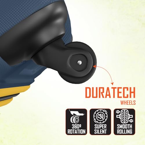 Image of Safari Genius Alley Set of 3 (Cabin+ Medium + Large) Trolley Bags Hard Case Polypropylene, 4 Wheels, 360 Degree Wheeling Luggage, Travel Bag, Suitcase for Travel, Trolley Bags for Travel, Navy