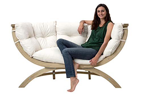 AMAZONAS Lounge Sofa Siena Due Natura aus FSC Fichtenholz ca. 170 x 95 x 65 cm bis 250 kg in Weiß - 2