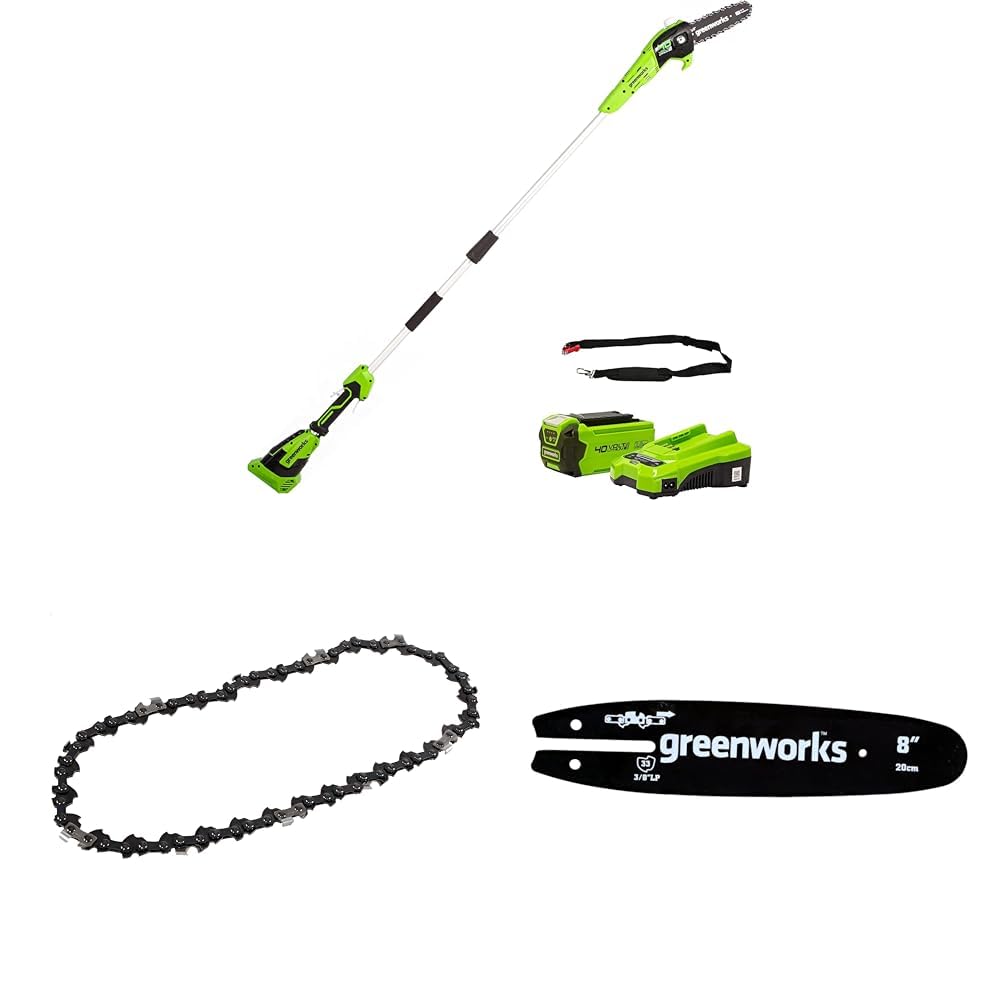 Auswahl an Gartengeräten von Greenworks