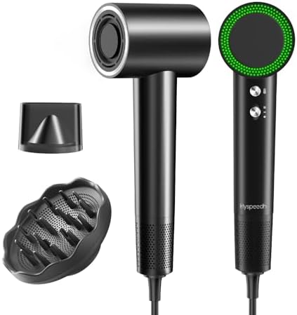 Hair Dryer with 110000 RPM High Speed 1400w Motor for 1-5min Fast Dry, 3 Heat/Cool Wind Level & 49db Low Noise,1.5 Billion Plasma & Travel Blow Dryer