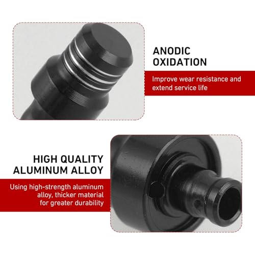 Foelony Gas Fuel Tank Cap Breather Tube, CNC Aluminum Alloy Air Vent Hose with Check Ball, Universal for ATV Dirt Bike Motorcycle Off-Road Vehicles (Black)