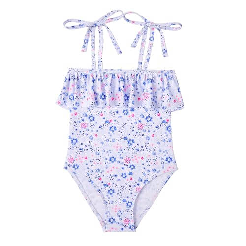 Image of Zando Toddler Swimsuit Girl Size 6M-8Y - Cute Ruffle Sling Adjustable Baby Girl Bathing Suit Kids Swimwear for Beach Wear