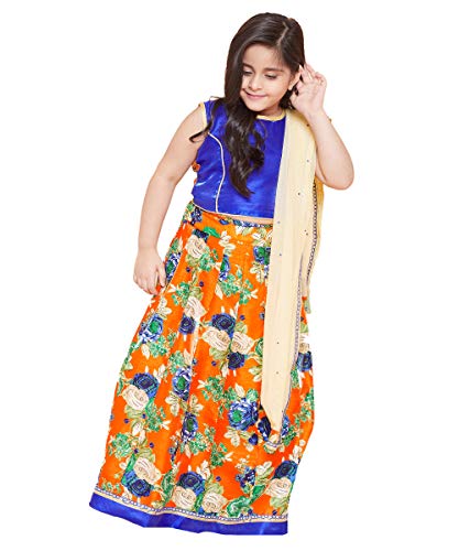 Image of TINY TOON Light Green Color Lehenga, Choli and Dupatta Set For Girl