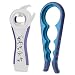 Produktbild MASCHOTA® 2er Set Multiöffner Deckelöffner, Flaschenöffner & Dosenöffner in einem: Ideal für Senioren, Frauen, Kinder, bei Gelenkbeschwerden, Arthrose oder Rheuma in Blau Lila