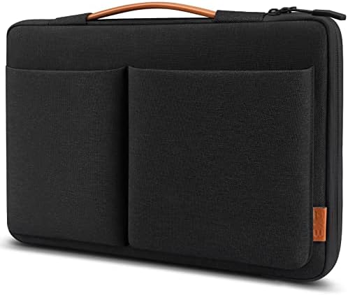 ZYB 13-13.3 Inch Laptop Sleeve Case, Waterproof 360° Protective MacBook Sleeve Case for MacBook Air 13 M2 M1 2022 2020-2012, MacBook Pro 13 14 M2 M1 2022-2012, Surface Laptop HP MateBook D14, Black
