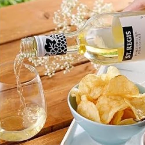 Image of ST. REGIS Non-Alcoholic Chardonnay 25.4 Fl Oz (1 Pack) - Low Calorie and Sugar - Golden Yellow Floral and Fruity Rich Flavor from North of Spain Vineyards -