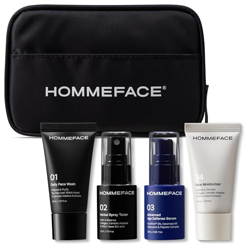 HOMMEFACE Men's First Class Skincare Essentials Travel Kit with T...