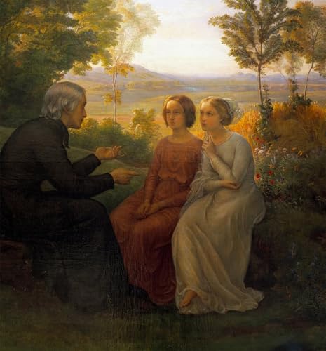 Cuadro lienzo Il poema anima Louis Janmot decorador de salones y dormitorios elegantes 60x90