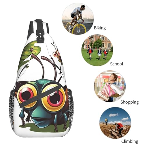 Bolso Sling para Hombre y Mujer Estampado Insectos miniatura 6