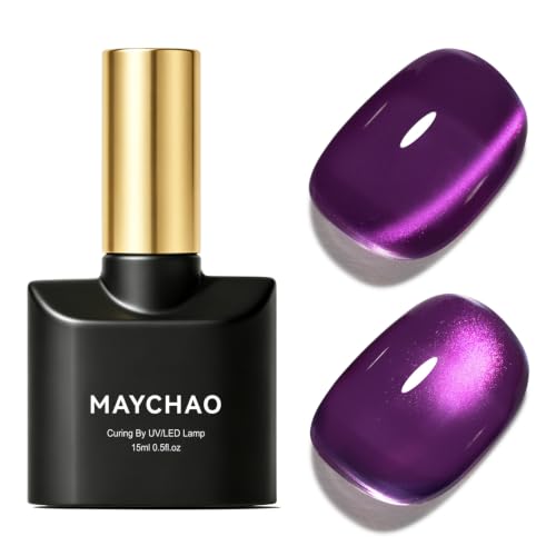 MAYCHAO 15ML Royal Violet Purple One Step Cat Eye Gel Nail Polish...