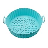Plato de silicona para microondas Au Gratin Reutilizable Hornos Redondos, Bandeja de Repuesto Airfryer Grill Platos Barbacoa Gadgets