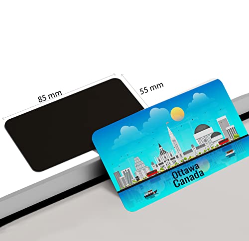 Image of dhcrafts Rectangular Rubber Fridge Magnet /Magnetic Card Blue Canada Ottawa Design Pack of 1 (8.6cm x 5.4cm)