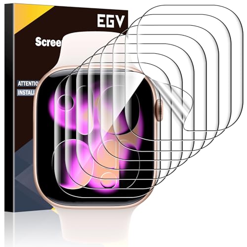 EGV 8 Pack for Apple Watch Series 11/10 42mm Screen Protector, [Upgrade] [Strong Asorption] Self-Healing TPU Material for iWatch 11/10 42mm Screen Protector, Anti-Scratch, Bubble-Free, HD Clear