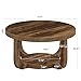 Tribesigns Round Coffee Table, 2-Tier Circle Coffee Table with Storage, Modern Wooden Accent Center Table for Living Room, Thick Tabletop & Base, Dark Brown
