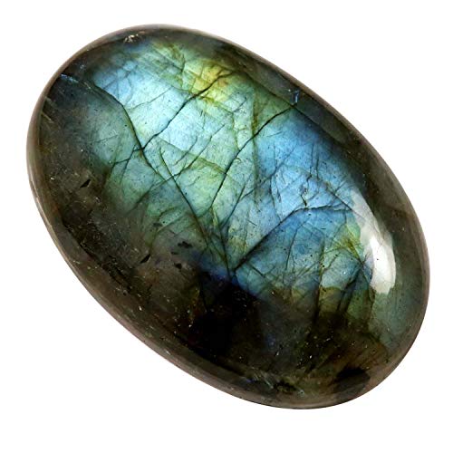 Cabochon ovale en labradorite naturelle 95,45 carats pour remplacer une gemme abîmée