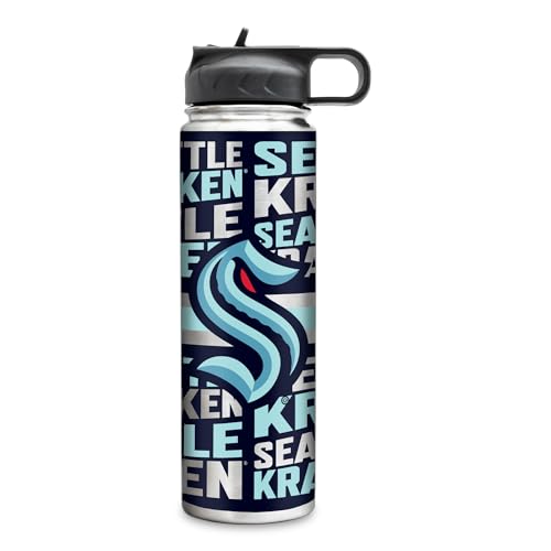 Rico Industries NHL Hockey Seattle Kraken 22oz Stainless Steel Tumbler with Lid - Great For Coffee, Tea, Water or Cocktails