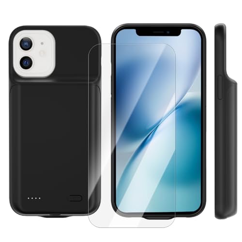 Giabuao Battery Case for iPhone 11 8500mAh Slim Rechargeable Extended Charge Charging Case Portable Protective Power Bank for iPhone 11 (6.1) - Black