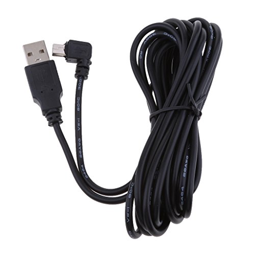 MERIGLARE 2pcs 3,5 Metros 5V 2A Cabo Do Carregador Mini USB 90 Graus para a Direita Dobra Cabo de Ca