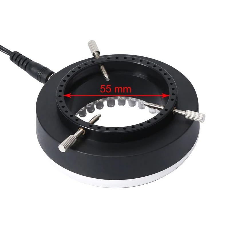 Microscope LED Ring Light for Stereo Microscope CCD Camera Ring Illuminator 60 Pieces LED Inner Diameter 55 mm