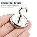 E BAVITE Heavy Duty Magnetic Hooks,118 LBS（12pack） mikede Strong Neodymium Magnet Hook for Home, Kitchen, Workplace, Office and Garage, 32mm(1.26inch) in Diameter