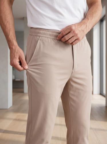 Image of SaintX Men's 4-Way Stretchable Athleisure Pants | Sweat Wicking Fabric | Slim Fit | Active - Sports Wear | Travel, Lounge & Casual Wear | Stylish Back Zipper Pocket | Available in Plus Size (ST06)