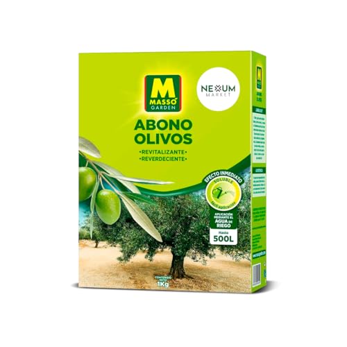 Abono para Olivos de 1Kg Granulado para Riego | Fertilizante Soluble, Efecto Inmediato para Riego en Suelo y Maceta | Eficaz, Revitalizante y Reverdeciente con Nitrógeno, Potasio y Boro | Nexum Market