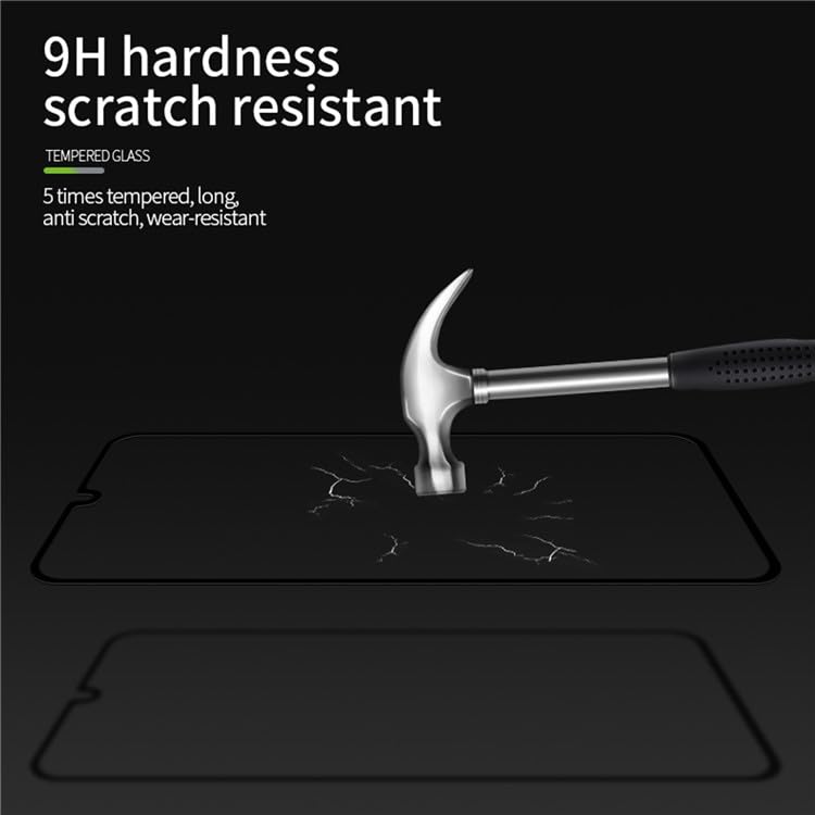 Image of Casodon Designed for Redmi 13C 5G Tempered Glass Screen Protector Guard (Black) Full Screen Coverage with Easy Installation Kit