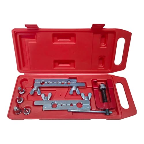Terryshop74 Rohrschaufel-Set, 10-teilig, mit Koffer – Werkzeug zum Flaring und Verlängern von Rohren 5 – 19 mm für Hydraulikanlagen, Kühlung, Klimaanlage