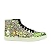 Gucci Men's Bloom Print Supreme GG Green Canvas Hi Top Sneakers Shoes 407342 8960 (9.5 G / 10.5 US)