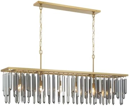Crystorama Gemma 52'' Modern Gold Linear Chandelier