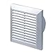 Rejilla de ventilación blanca de 200 x 200 mm con mosquitera y...