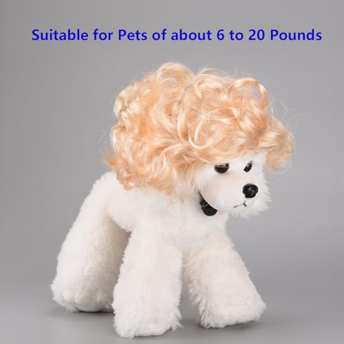 Peruca divertida de cosplay para cães, roupas de cabeça, fantasias de animais de estimação, fantasia