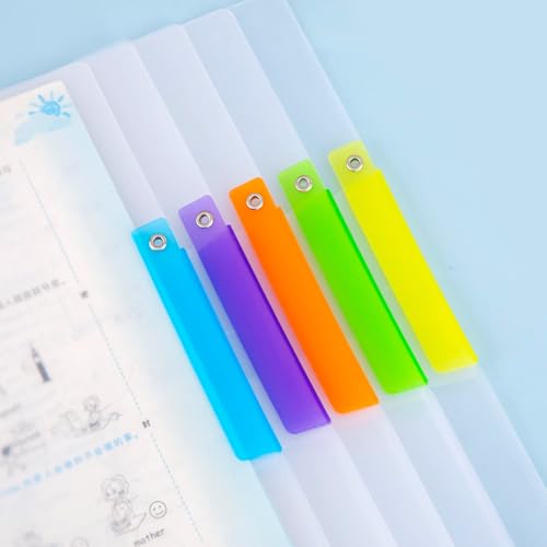 Image of A4 Size Plastic Document File Folder, PVC Material, Blue, Modern Style, Button Closure, Transparent Pastel Design, 18x26x2.5 cm, for Office School Home Use (10)