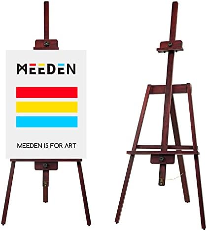 MEEDEN Art Easel, Painting Easel, Easel Stand for Painting, A-Frame Design Solid Beech Wooden Easel, Holds Canvas up to 43", Walnut