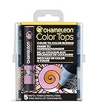 Chameleon Art Products, Pastel Tones, Color Tops, Quick and Easy Blending - Set of 5