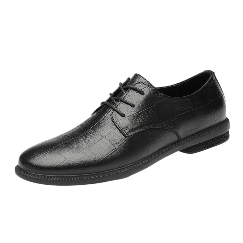 Dress Formal Shoes for Men Lace Up Prom Wedding Non Slip Rubber Sole Low Top Shoe Wingtip Patent Leather