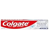 Colgate Baking Soda and Peroxide Toothpaste, Whitening Baking Soda Toothpaste, Brisk Mint Flavor, Whitens Teeth, Fights Cavities and Removes Surface Stains for Whiter Teeth, 2.5 Oz Tube, 6 Pack