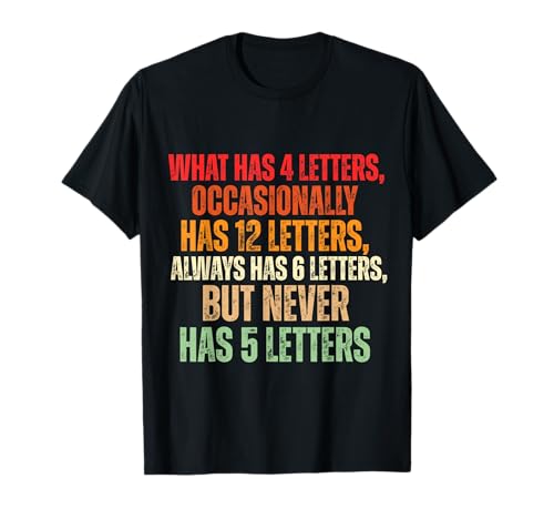 Funny Riddle Wordplay Joke for Grammar Nerds and Teachers T-Shirt